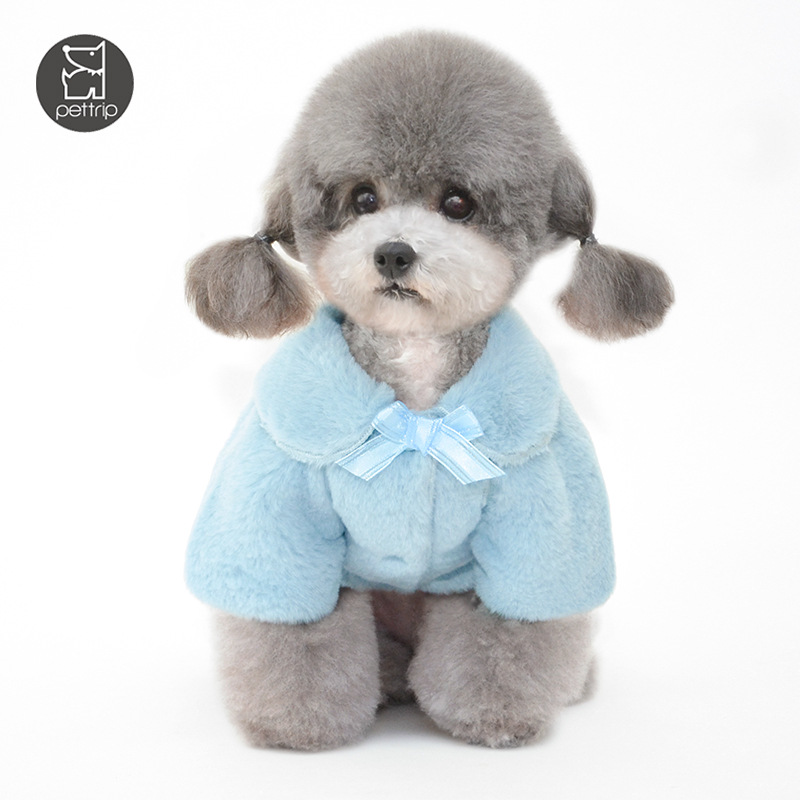 秋冬款宠物狗兔毛大衣保暖衣服