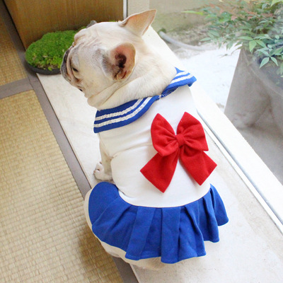 Petstyle法斗水手学院胖狗裙子