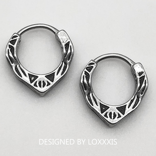 Loxxxis 小众几何设计感耳环 个性简约钛钢铸造冷淡风不掉色耳钉