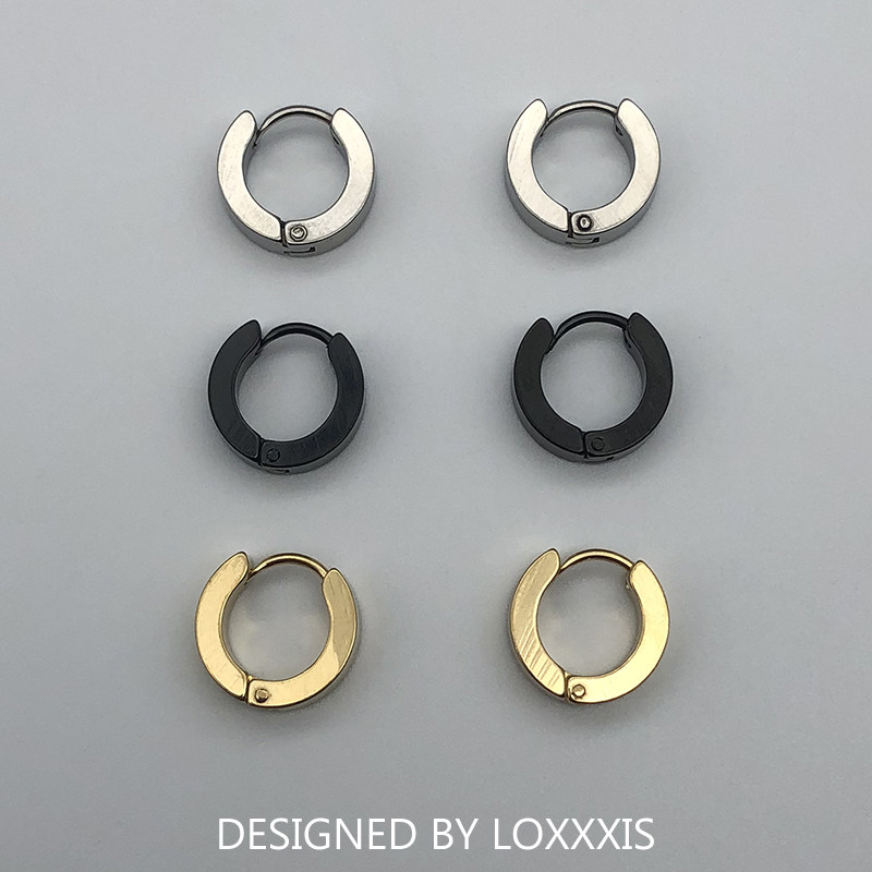 loxxxis基础款朋克风钛钢耳环