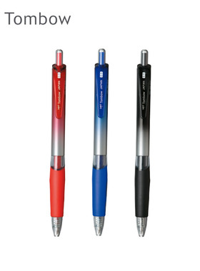 Tombow蜻蜓日本中性笔学生办公书写用顺滑子弹头中性笔水笔0.5mm可换替芯黑色BJ-KAG组合