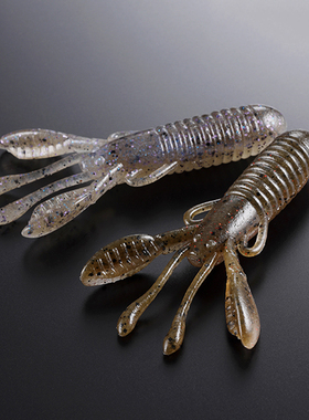 日本JACKALL高比重路亚无铅沉水软饵虾COVER CRAW鲈鱼软虫3寸假饵