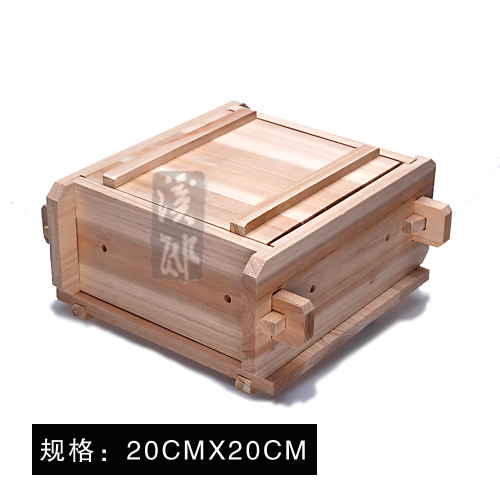 溪邸 可拆卸家用豆腐模具 天然杉木豆腐盒 豆腐框DIY工具 20*20