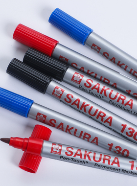 日本樱花记号笔XPK物流工业用笔Pen-Touch动物油性标记笔纺织黑色圆头马克笔猪耳标笔粗头笔箱头笔唛克笔