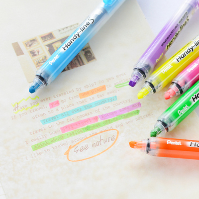 套装包邮日本派通按动彩色荧光