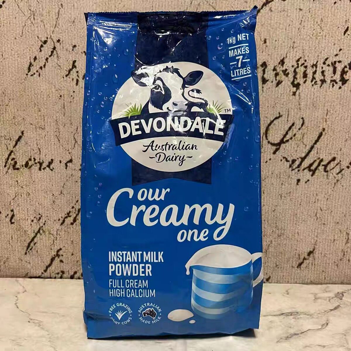 德运Devondale澳大利亚原装进口全脂脱脂 高钙全脂成人奶粉 1kg袋