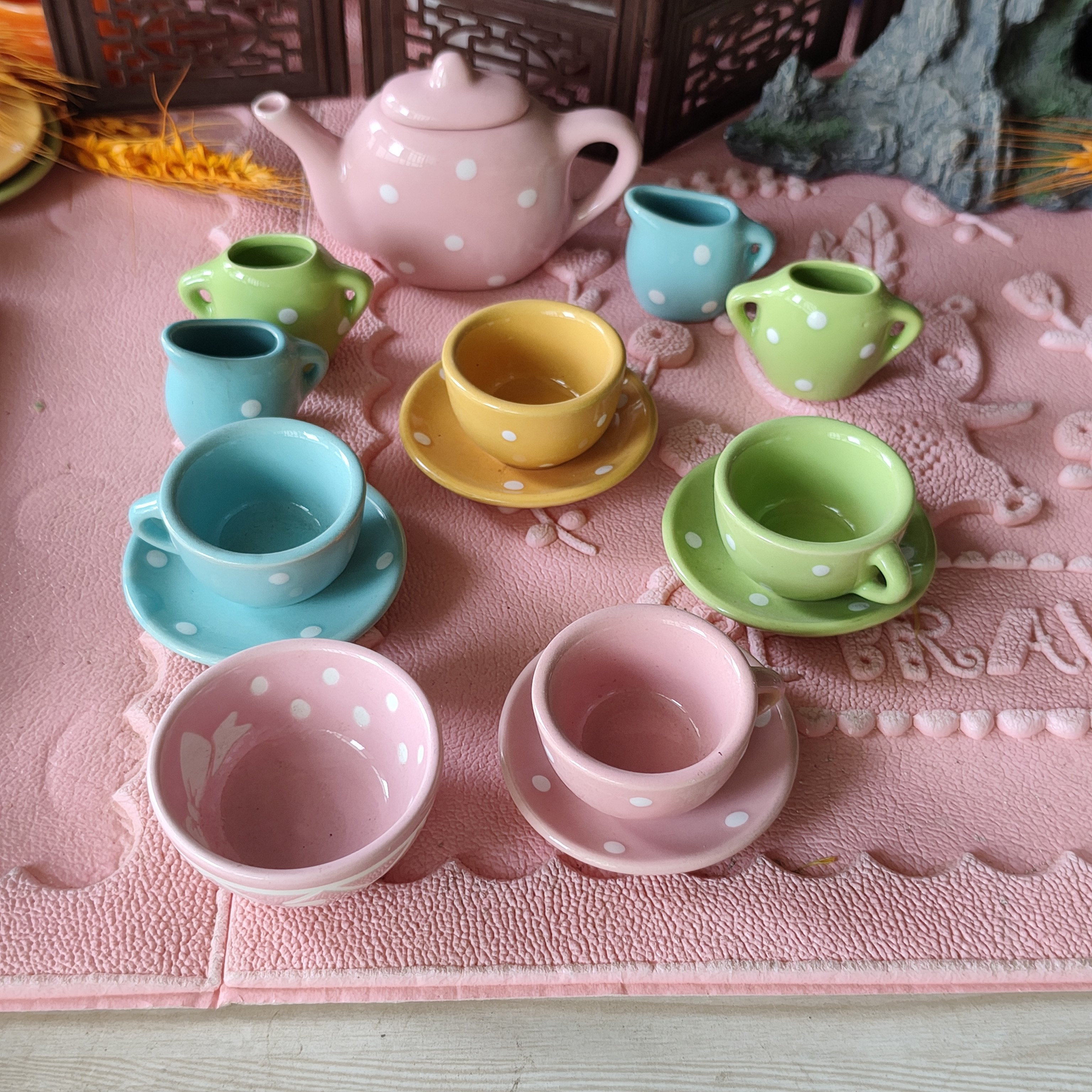 特价陶瓷迷你咖啡小茶具套装儿童过家家创意女孩宝宝厨房玩具