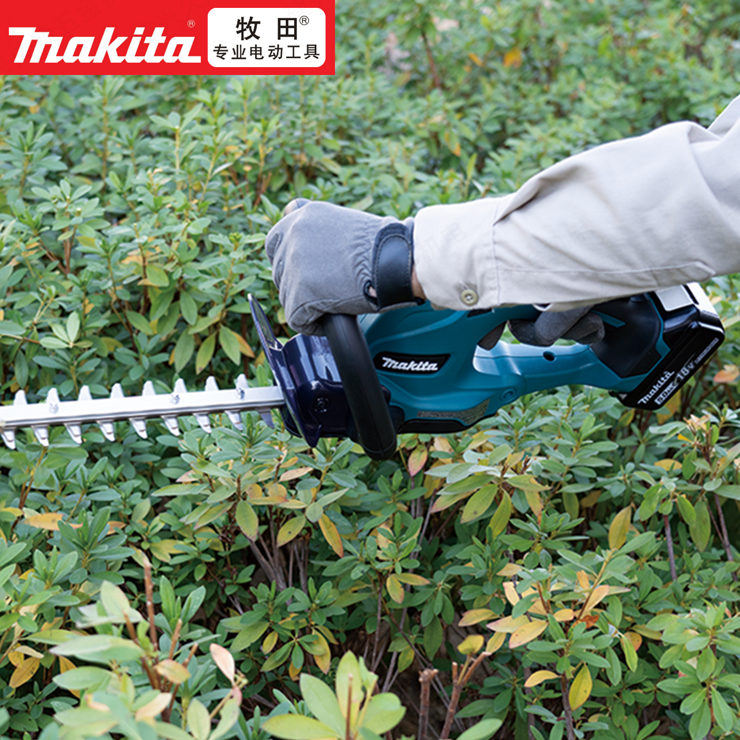 牧田(makita)18V锂电DUH507充电式绿篱机池园林修剪机家用篱笆机-封面