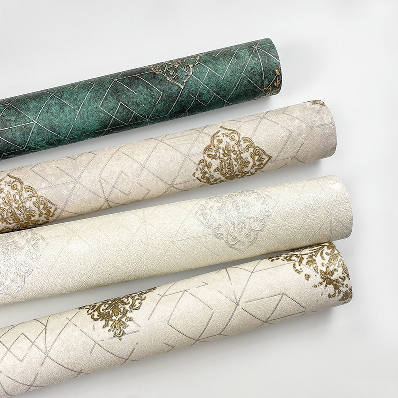 欧式3D大花几何奢华壁纸  客厅美容院酒店背景墙防水PVC壁纸