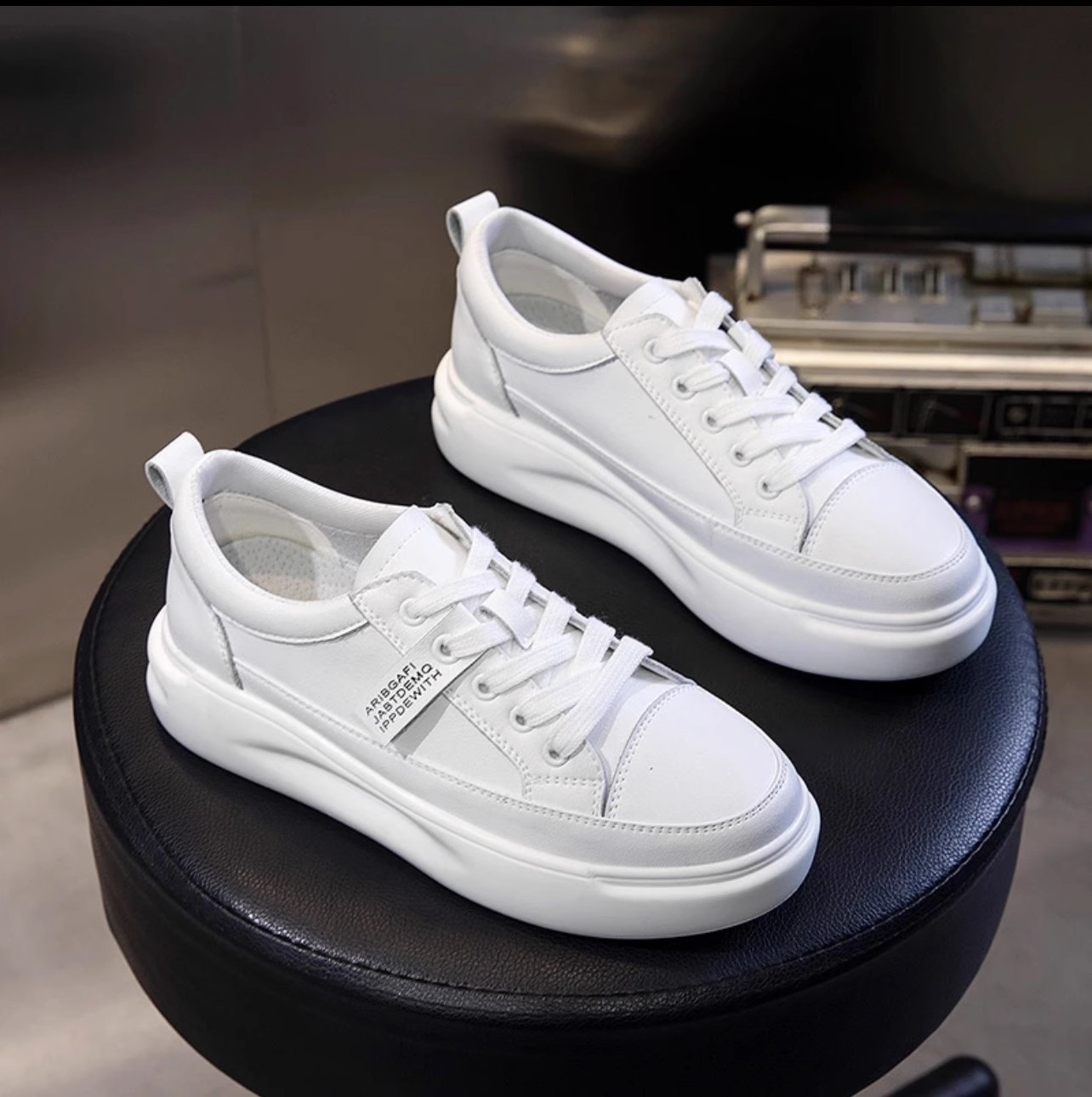 真皮小白鞋2025夏厚底平底鞋休闲鞋女式板鞋超轻网面透气墨瓦同款