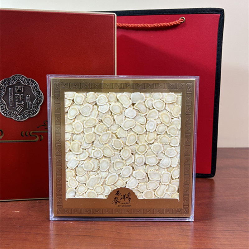 支持视频看现货 西洋参片大片100克250克礼盒装年货礼品送礼佳品