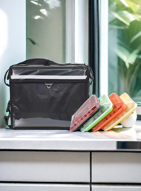 冬季加厚外卖箱防盗锁折叠送餐保温箱户外固定卡扣防水40L44L62L