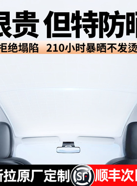 适用特斯拉天窗遮阳顶Model3前挡modely防晒帘顶部丫车顶棚3配件y