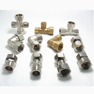 铜4分内三通活接四通弯头内外丝活直接 燃气管热水器活结水管配件