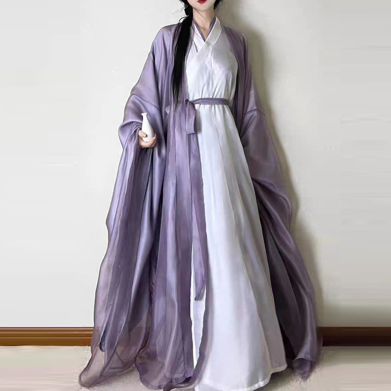 魏晋风汉服交领直裾大袖衫仙气
