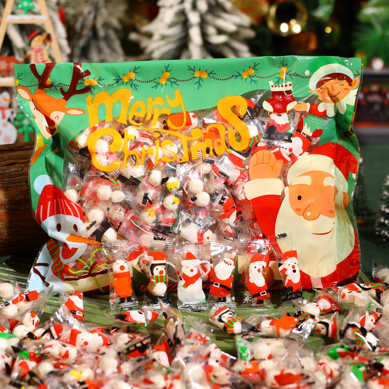 圣诞节小糖果圣诞老人雪人雪球糖创意平安夜派对招待糖小礼物袋装