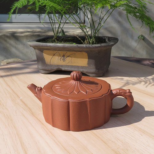 宜兴紫砂茶壶 名家 正品全手工原矿沈文娇龙头如意壶龙葵壶300CC