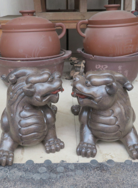 手工雕塑收藏品貔貅龙子家用镇宅