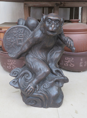 灵猴献桃祝福福寿招财进宝生肖