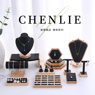 实木首饰展示架人像脖子项链架