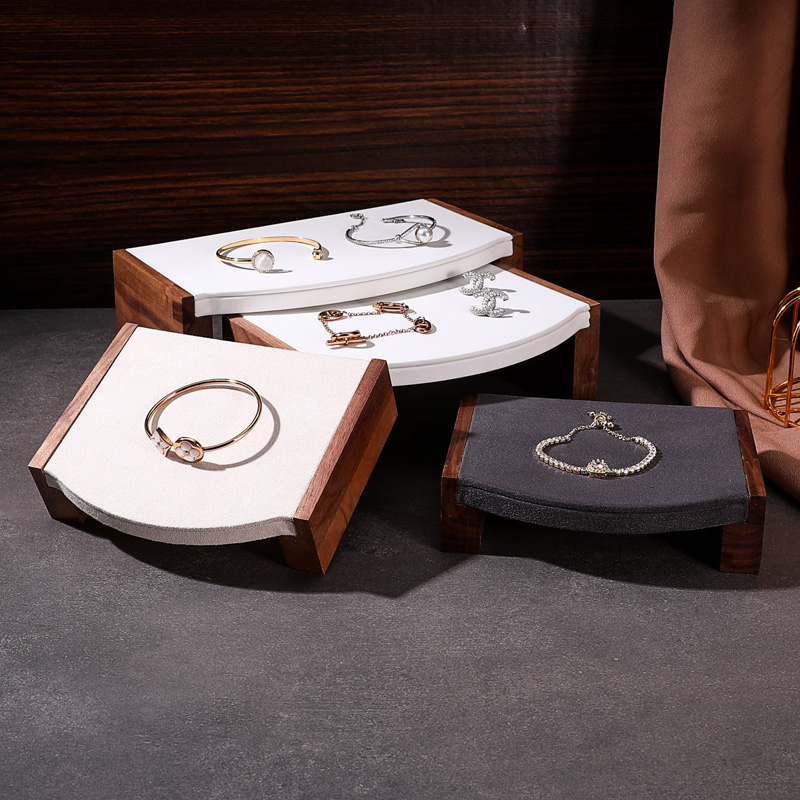 胡桃木手镯架子首饰托台茶几三件套饰品柜台橱窗摆件珠宝展示道具