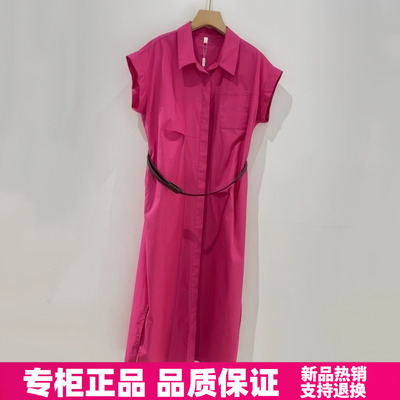 紫萱雅MBY25B077芳兰蕊2025夏季时尚休闲气质系带减龄纯棉连衣裙