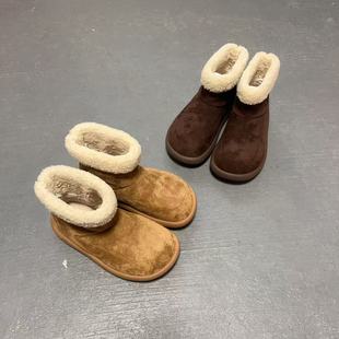 3cm小土豆雪地靴女2025冬新款厚底毛毛勃肯短靴999-02