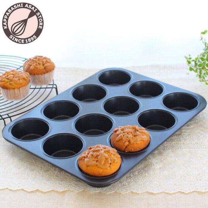 日本浅井商店不沾12连麦芬模具