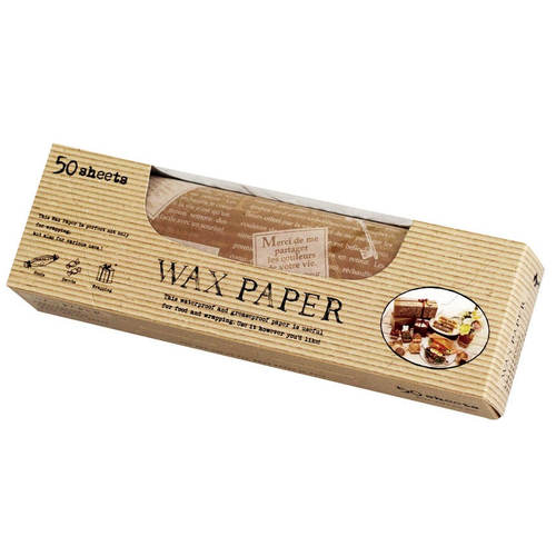 日本制蜡纸 wax paper50枚1盒 218×250mm三明治甜品包装用15205