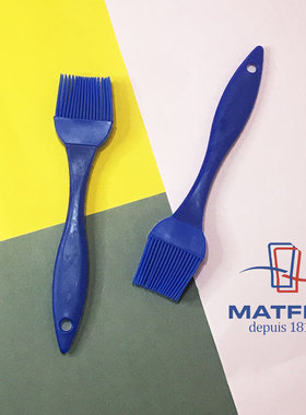 法国Matfer 耐热硅胶刷蓝色甜品刷分体式蛋液刷  烘焙工具 QC