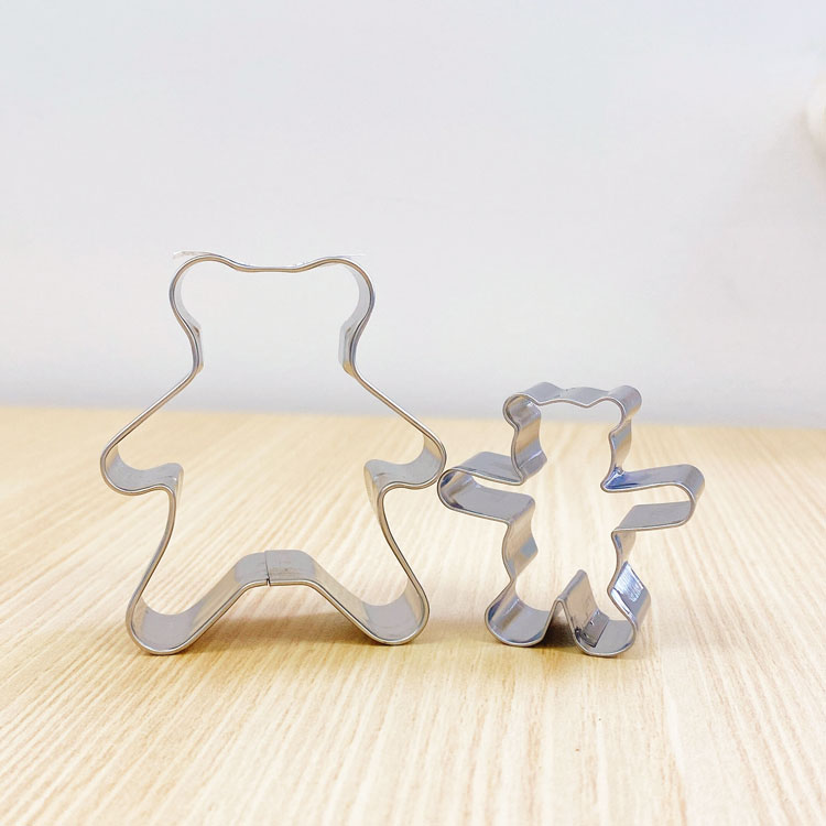 日本进口马岛屋超人气手臂加长小熊 抱抱熊饼干模具 小号 QC