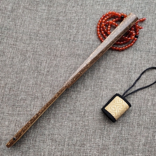 梅鹿竹斑竹折扇古方头苏工超薄扇面文玩收藏礼品扇子空白宣纸折扇