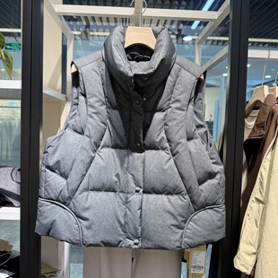 洋气百搭保暖羽绒马甲90白鸭绒2025冬季新款小个子羽绒服马夹外套