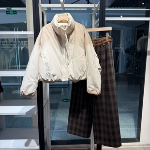 高级感立领短款羽绒服女宽松保暖面包服外套小个子冬季2025新款