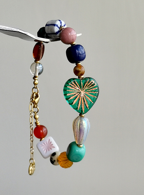 花糖｜轻复古气质捷克琉璃珠串珠多宝手链礼物手串