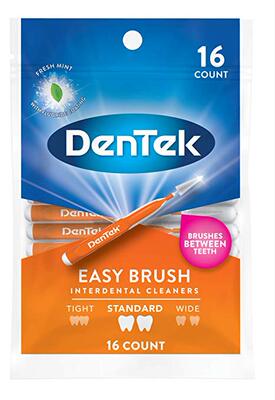 DenTek Easy Brush Interdental Cleaners, Mint 16 ea ( Pack of