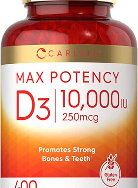 Vitamin D 10000 IU 400 Softgels | Value Size | Max Potency |