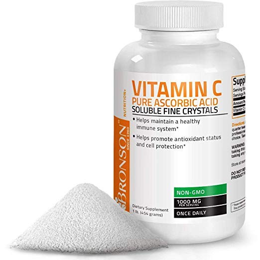 美国代购VitaminC Powder Pure Ascorbic Acid Soluble Fine