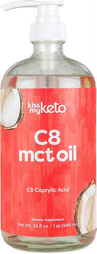 Kiss My Keto C8 MCT Oil - Pure MCT Oil C8 Brain Fuel, 32 oz