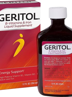 美国代购Geritol, Liquid Vitamin Iron Supplement Energy