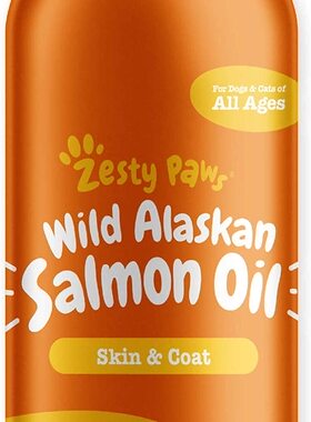 Zesty Paws Pure Wild Alaskan Salmon Oil for Dogs & Cats - Su