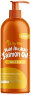 Zesty Paws Pure Wild Alaskan Salmon Oil for Dogs & Cats - Su