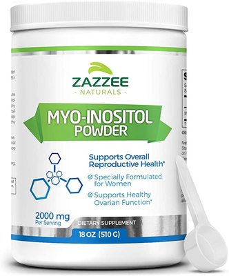 Zazzee Myo-Inositol Powder, 255 Servings, 18 Ounces (510 g),