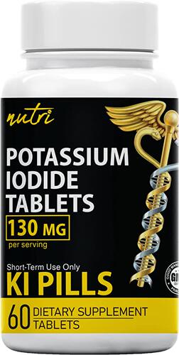 美国代购Potassium Iodide Tablets 130 mg - (60 Tablets) EXP 0