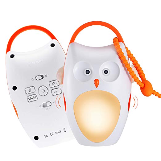 SOAIY Portable Compact Baby Sleep Soother Owl White Noise Sh