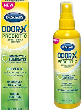 美国代购Dr. Scholl's Probiotic Foot Spray 4oz Immediately El