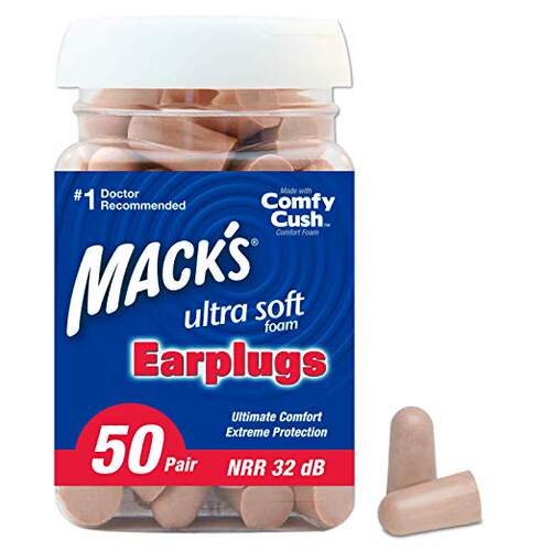 美国代购Mack's Ultra Soft Foam Earplugs, 50 Pair 32dB Higha