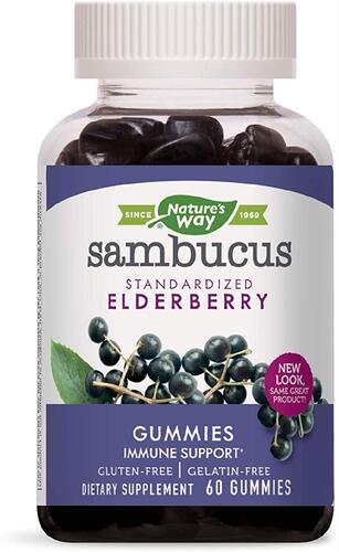 美国代购Nature's Way Sambucus Elderberry Gummies, Elderberry