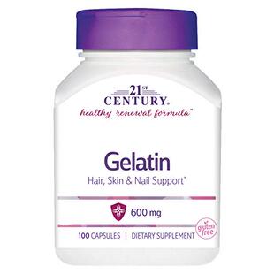 美国代购21st Century Gelatin 600mg, 100 Capsules