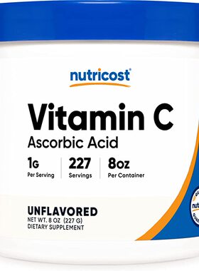 代购Nutricost Pure Ascorbic Acid Powder (Vitamin C) 0.5 LBS